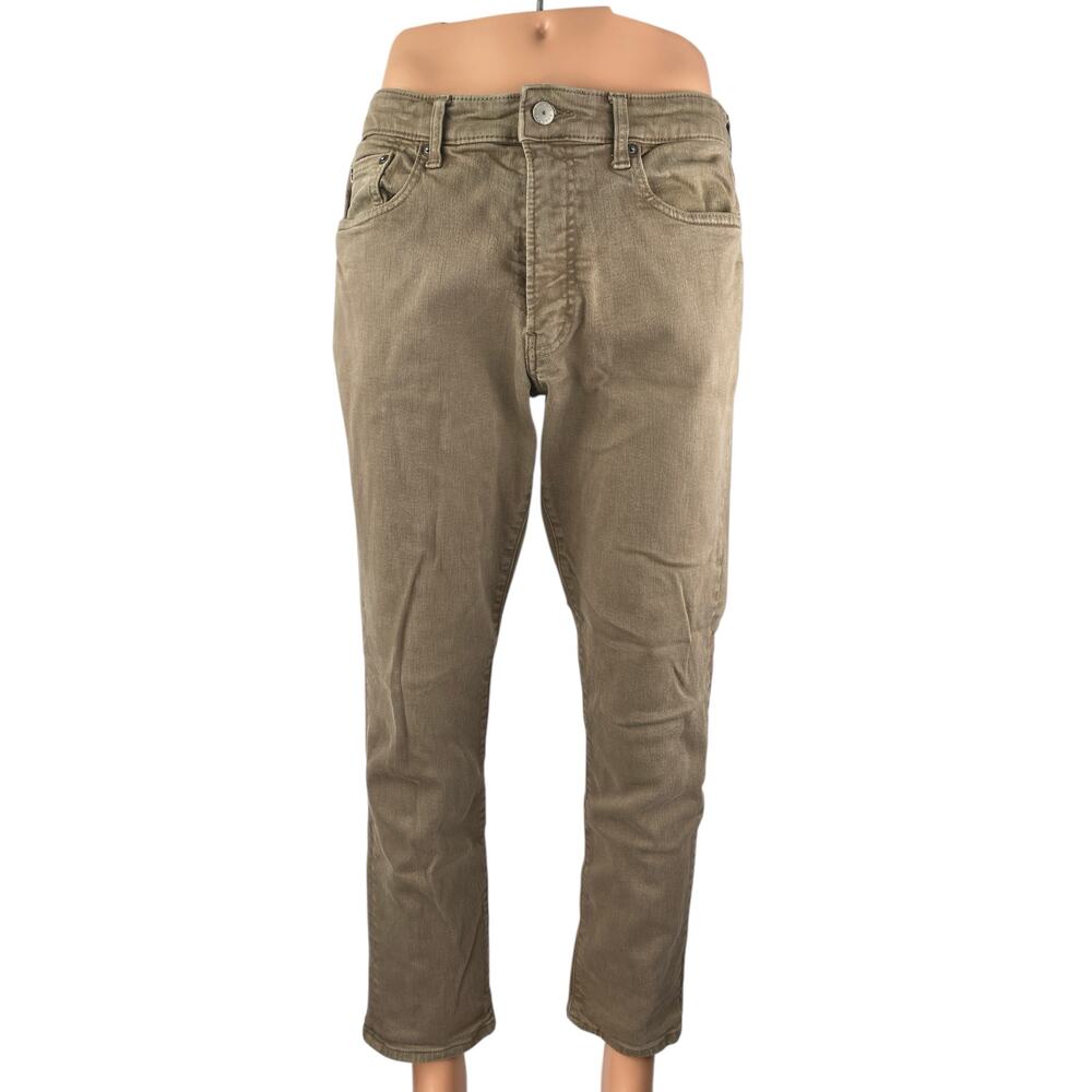 Bonobos Women's Khaki High Rise Straight Leg Trousers Chino Khaki Pants Size 34